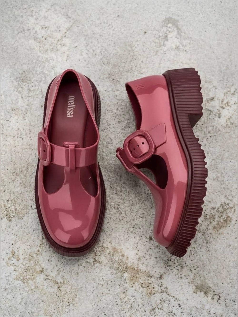 New🔥Glossy Rose Platform Mary Jane Shoes